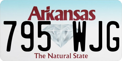 AR license plate 795WJG
