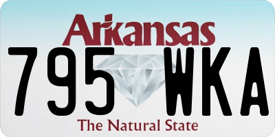 AR license plate 795WKA
