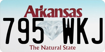 AR license plate 795WKJ
