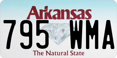 AR license plate 795WMA