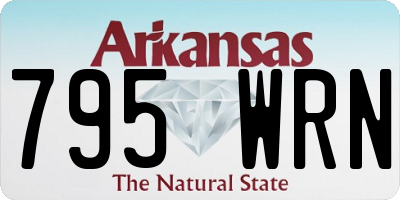 AR license plate 795WRN