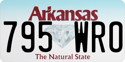 AR license plate 795WRO