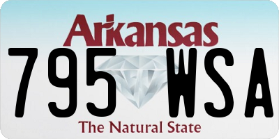 AR license plate 795WSA