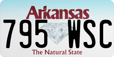 AR license plate 795WSC