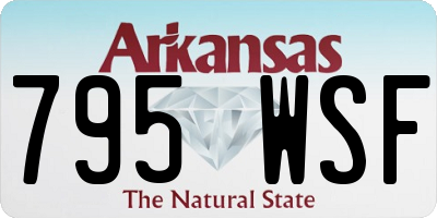 AR license plate 795WSF