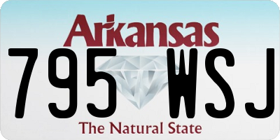 AR license plate 795WSJ