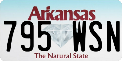 AR license plate 795WSN
