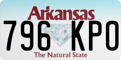 AR license plate 796KPO