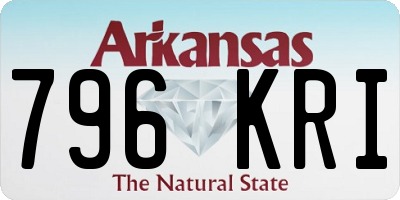 AR license plate 796KRI