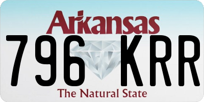 AR license plate 796KRR