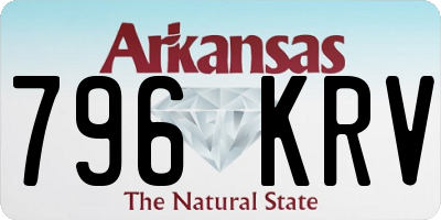 AR license plate 796KRV