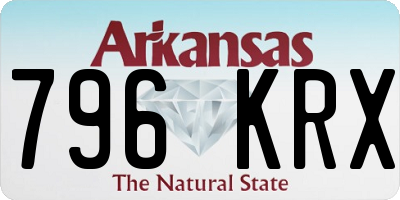 AR license plate 796KRX