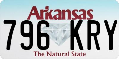 AR license plate 796KRY
