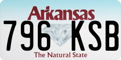 AR license plate 796KSB