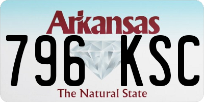 AR license plate 796KSC