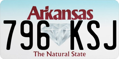 AR license plate 796KSJ