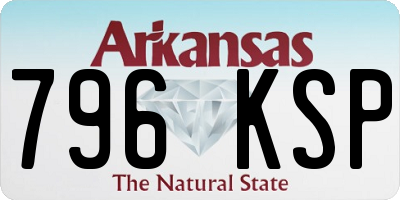 AR license plate 796KSP
