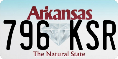 AR license plate 796KSR
