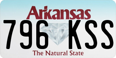 AR license plate 796KSS