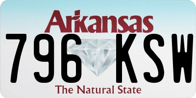 AR license plate 796KSW