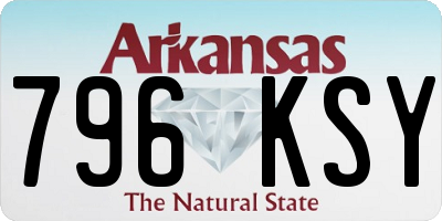 AR license plate 796KSY