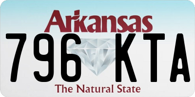 AR license plate 796KTA