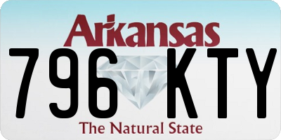 AR license plate 796KTY