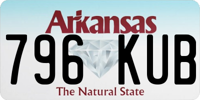 AR license plate 796KUB