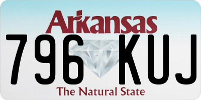 AR license plate 796KUJ