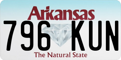 AR license plate 796KUN