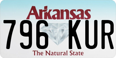AR license plate 796KUR