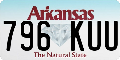 AR license plate 796KUU