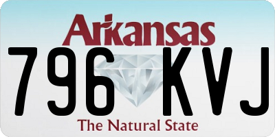AR license plate 796KVJ