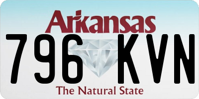 AR license plate 796KVN