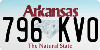 AR license plate 796KVO