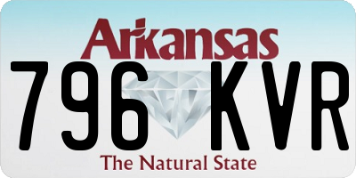 AR license plate 796KVR