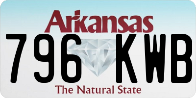 AR license plate 796KWB