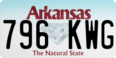 AR license plate 796KWG