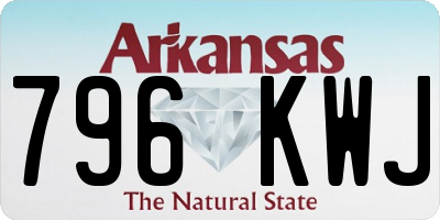AR license plate 796KWJ