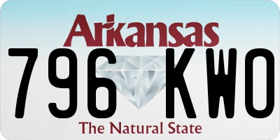 AR license plate 796KWO