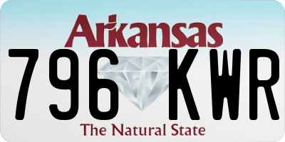 AR license plate 796KWR