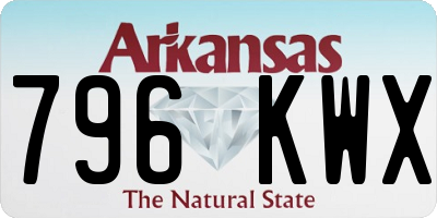 AR license plate 796KWX