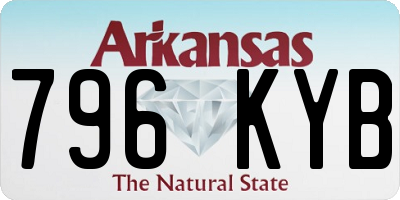 AR license plate 796KYB