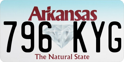 AR license plate 796KYG