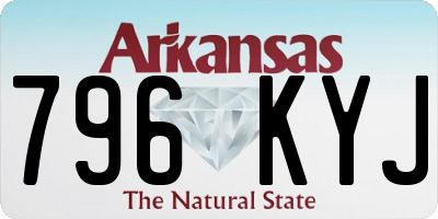 AR license plate 796KYJ