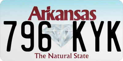 AR license plate 796KYK