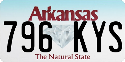 AR license plate 796KYS