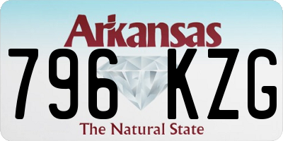 AR license plate 796KZG