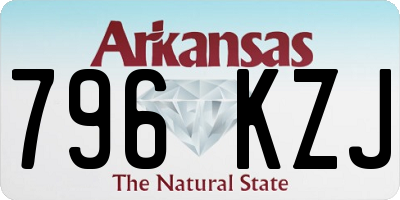 AR license plate 796KZJ