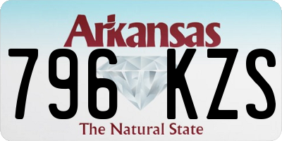 AR license plate 796KZS